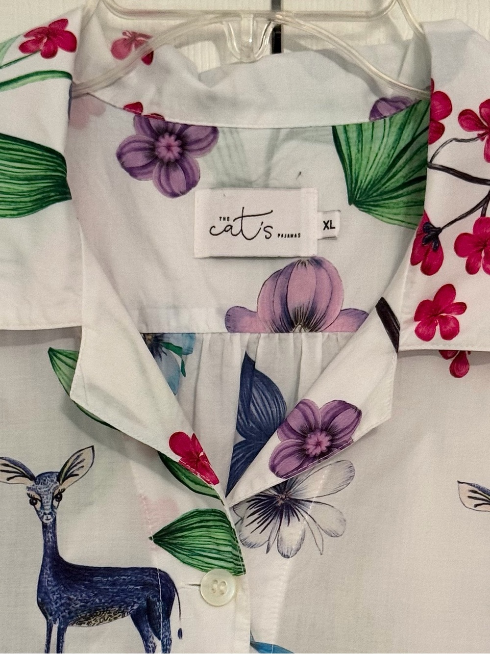 LIKE NEW The Cat’s Pajamas Oh Deer PJs 100% Luxe Pima Cotton XL - Picture 15 of 16